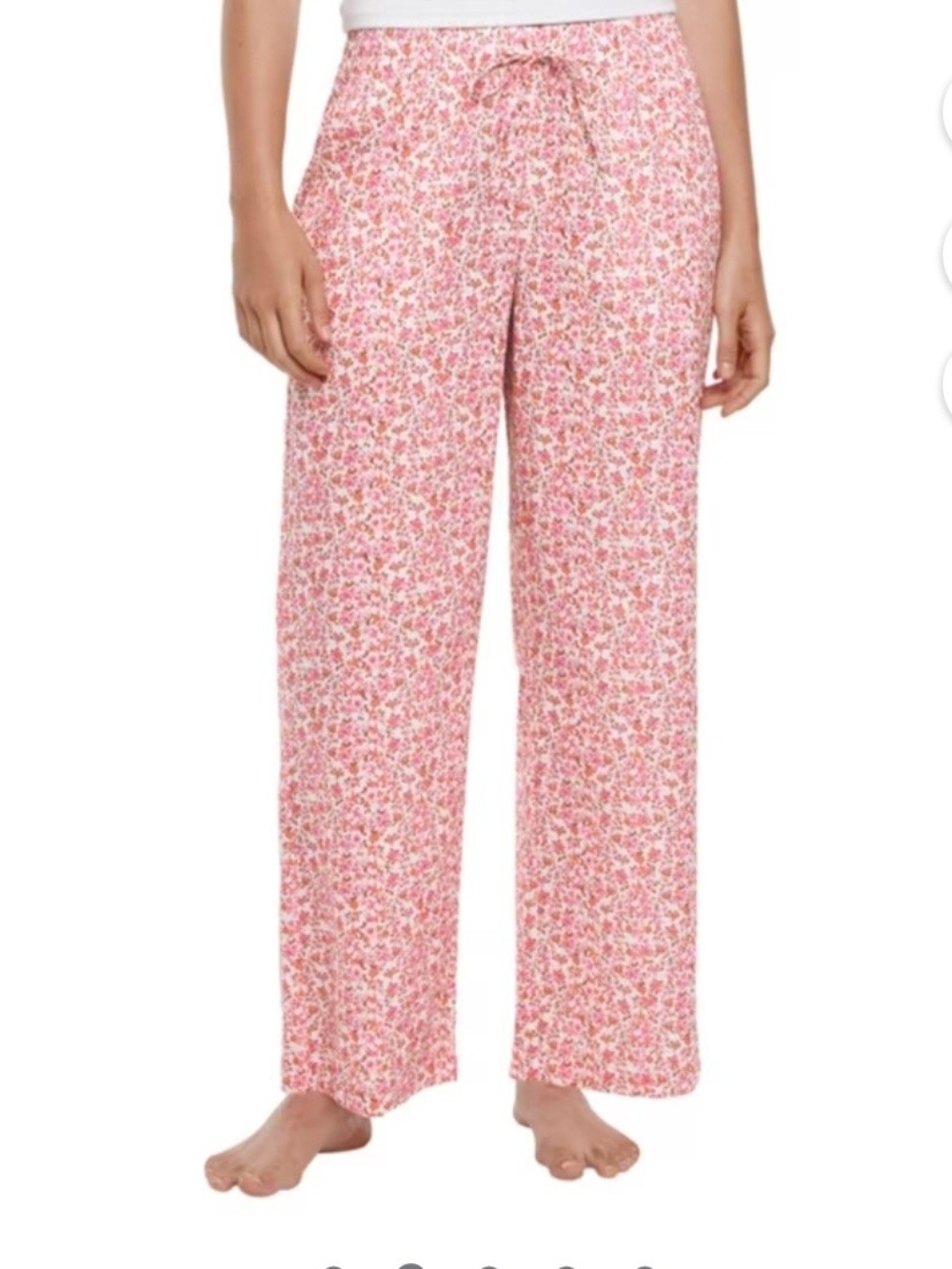 GAP Pink & Blue Patterned Wide-Leg Pants - Picture 3 of 4